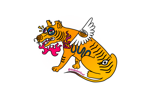 Tassie Tiger Sticker